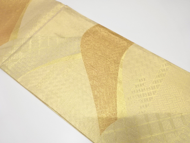 本場筑前博多佐賀錦山並みに古典柄模様織出し袋帯